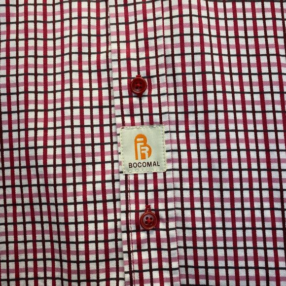 Bocomal FR Red Plaid NFPA 2112 CAT 2 Sz XL Flame Resistant Long Sleeve Button Up - Picture 11 of 16